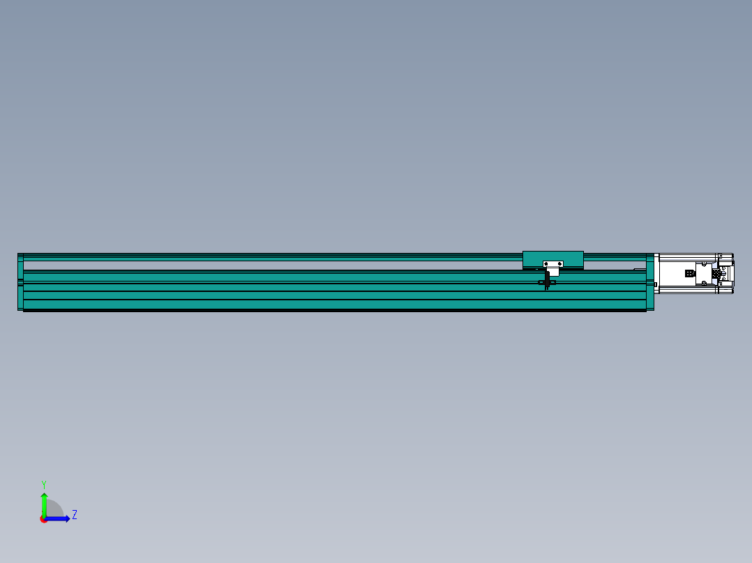 东锦丝杆传动-直线滑台模组DH100-C-L10-S700-BC-O400W-C3左视图