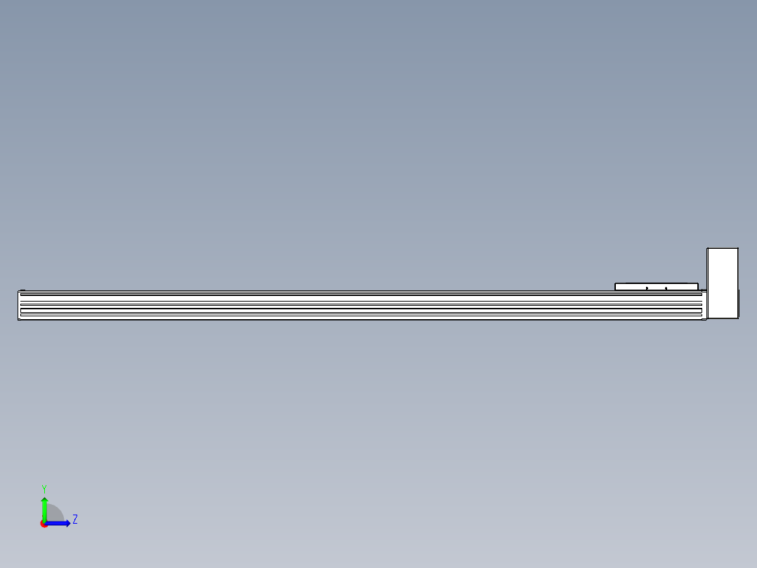 同步带全封闭直线模组TPA-HCB-120D-90-L1200-LU-C-P40-N3左视图