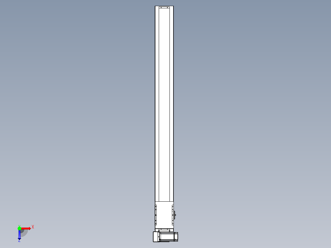 同步带全封闭直线模组TPA-HCB-120D-90-L1200-LU-C-P40-N3俯视图