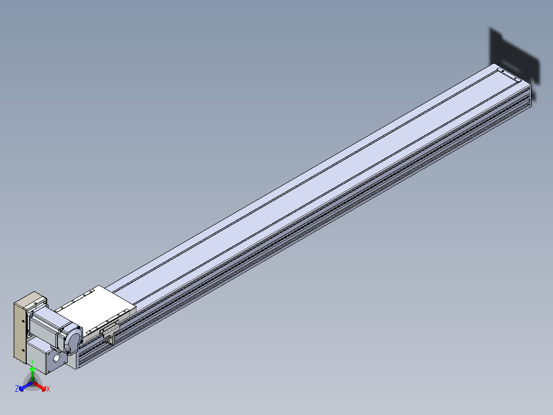 同步带全封闭直线模组TPA-HCB-120D-90-L1200-LU-C-P40-N3正等轴测图