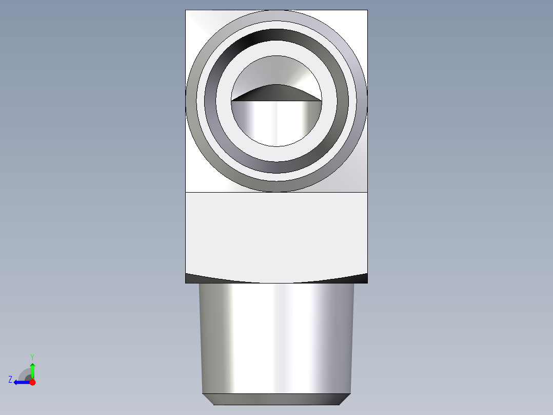 卡套式工业通用硬管接头EO_Male_stud_elbow_WE08LLRCFX右视图