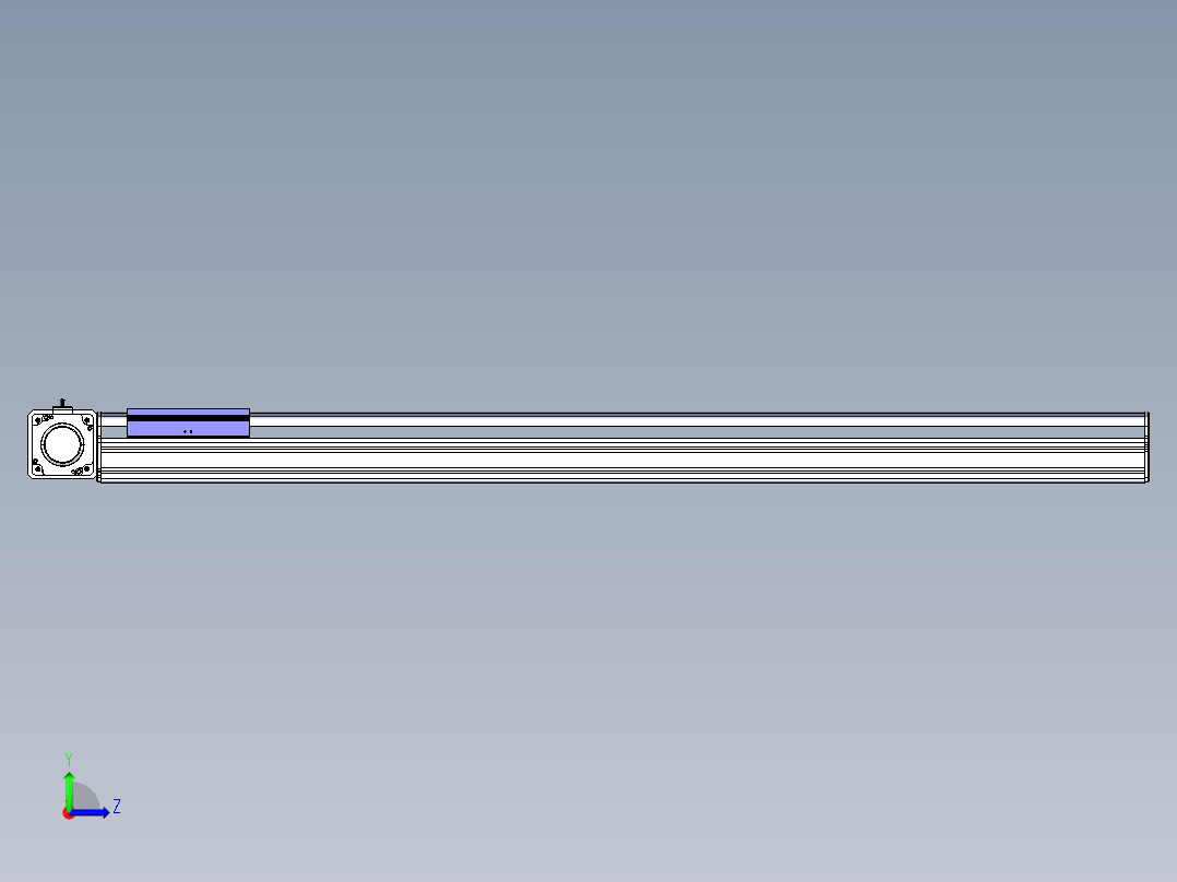 同步带滑台-半封闭B17-L100-S1100-L-P75-D3-N3左视图