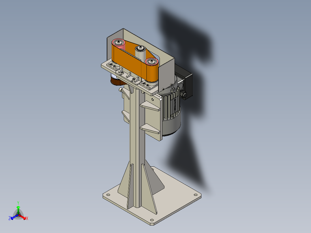 砂带磨光机5正等轴测图