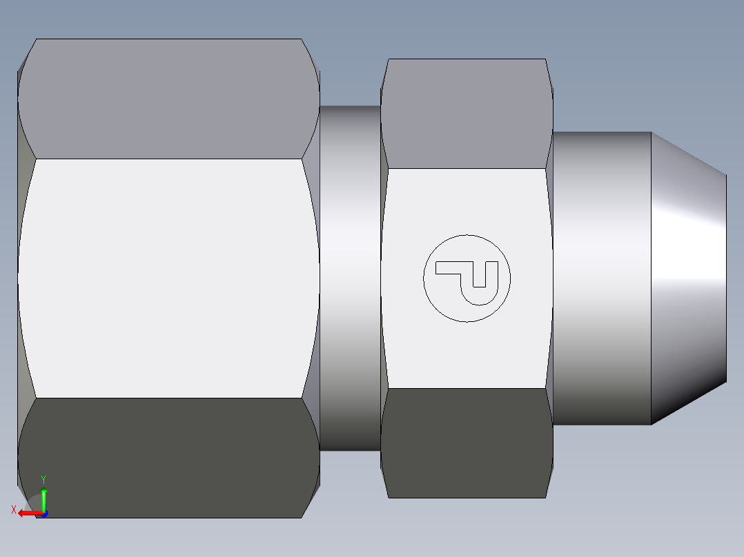 卡套式工业通用硬管接头EO_Weld_connector_AS12S后视图