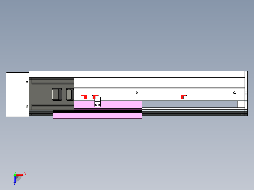 VF丝杆传动-一般环境VF22-L20-C-S200-BR-P75-C4俯视图
