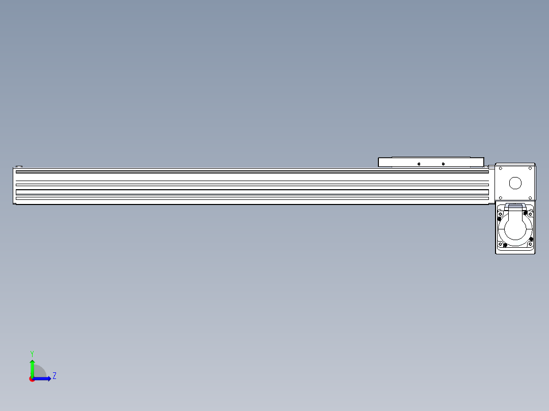 同步带全封闭直线模组TPA-HCB-120D-90-L550-RP-Y-P40-N3左视图