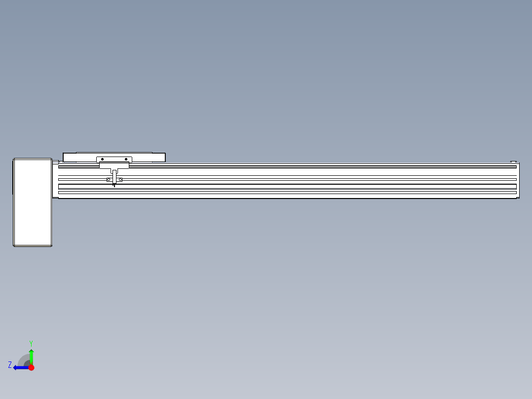 同步带全封闭直线模组TPA-HCB-120D-90-L550-RP-Y-P40-N3右视图