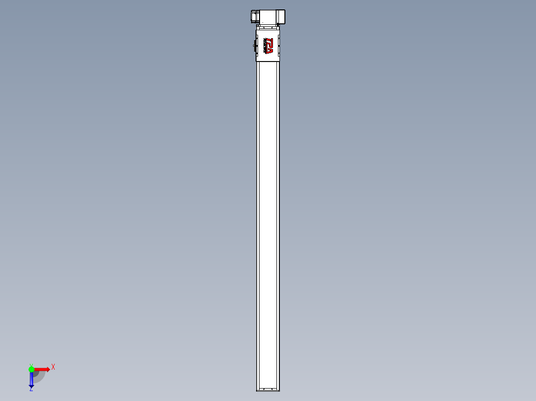 同步带全封闭直线模组TPA-HCB-110D-90-L1500-LP-Y-P40-N3俯视图