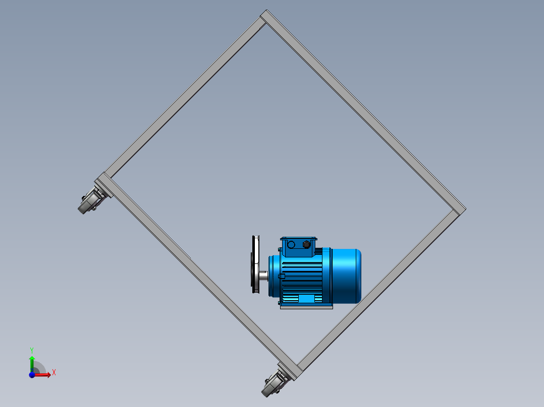 螺旋提升机SW三维==1503720==100前视图