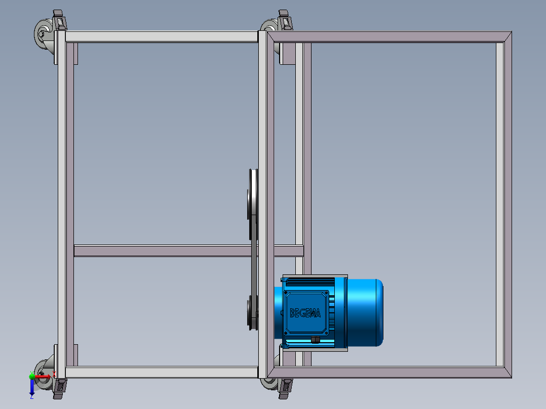 螺旋提升机SW三维==1503720==100俯视图
