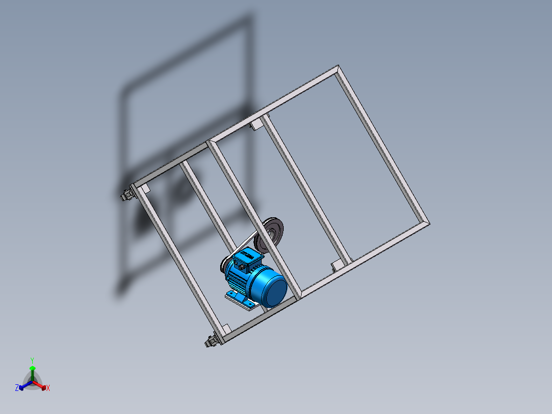 螺旋提升机SW三维==1503720==100正等轴测图