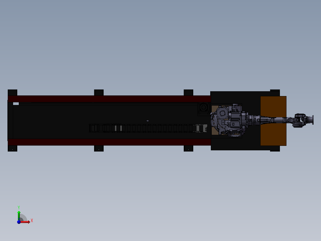 机器人行走轴和安川MH50机器人前视图
