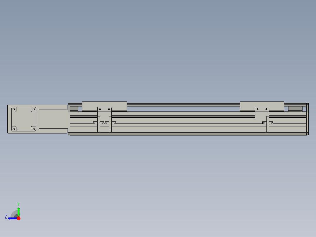 直线模组WG-LHB12-S350-BL设计图纸右视图