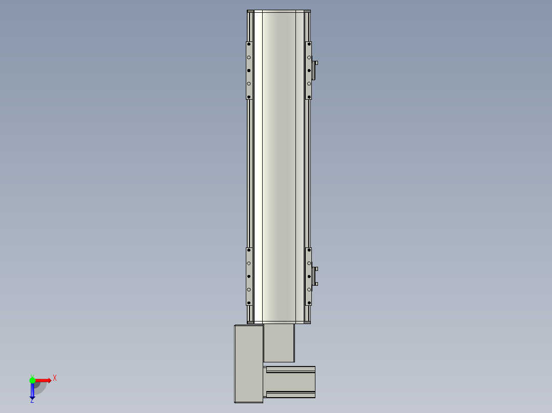 直线模组WG-LHB12-S350-BL设计图纸俯视图