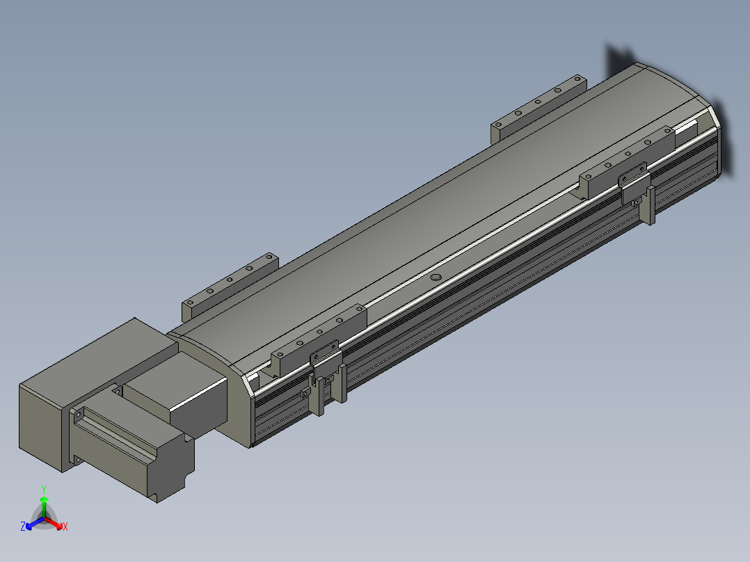 直线模组WG-LHB12-S350-BL设计图纸正等轴测图