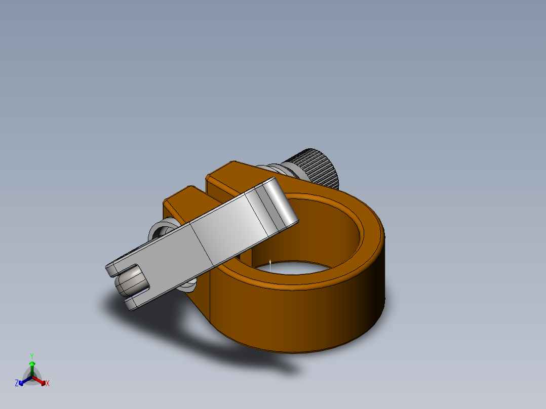 自行车-座椅后夹+318+X+20mm正等轴测图