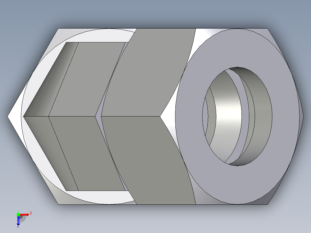 卡套式工业通用硬管接头EO_Swivel_nut_45_deg_elbow_EV18ZL71俯视图