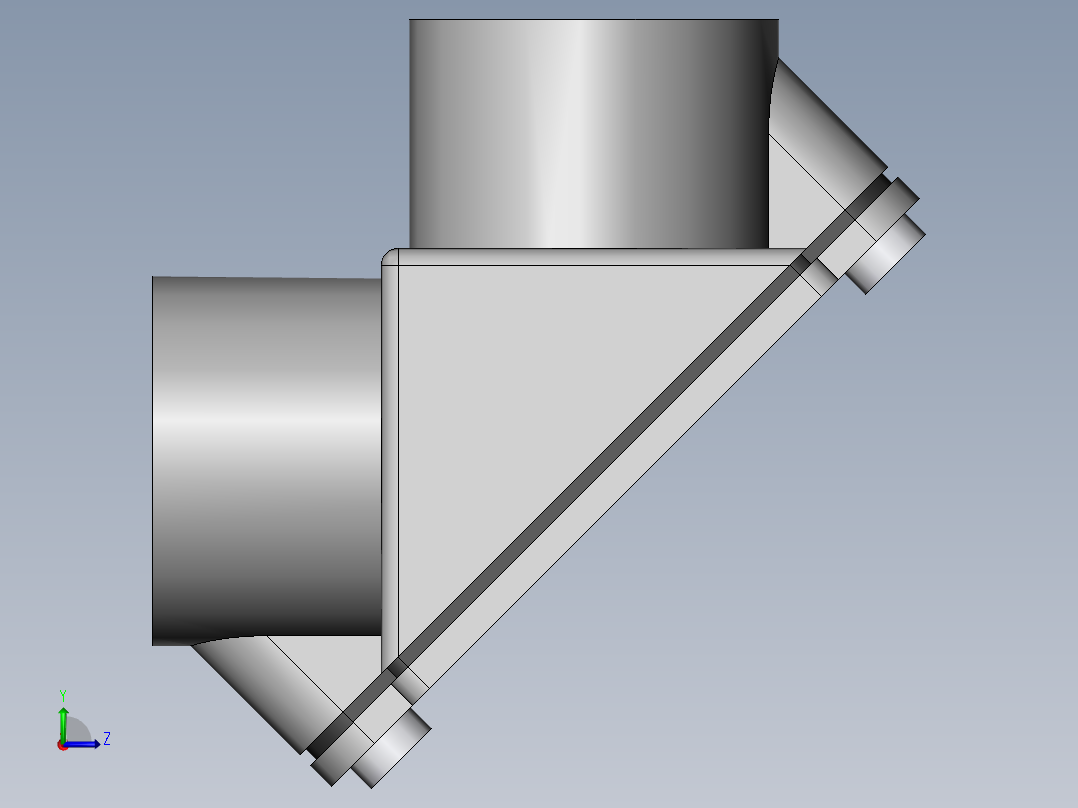 pvc conduit--pull-elbow-90deg左视图