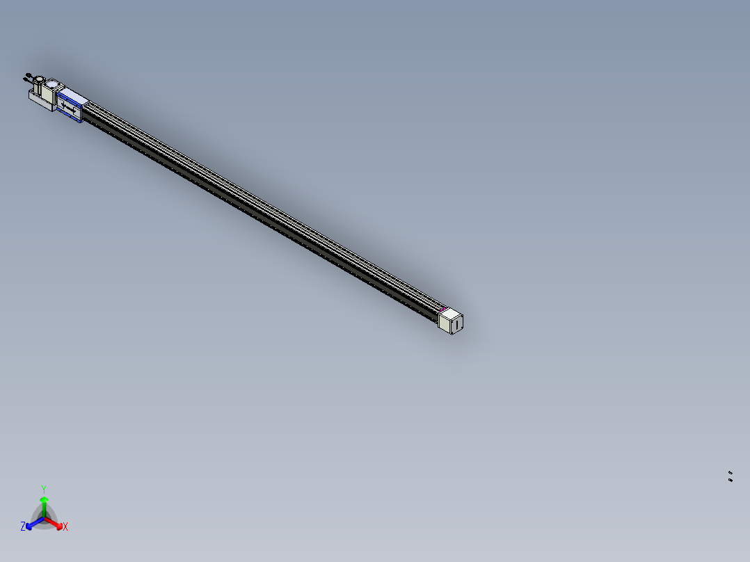 威洛博LB.GB同步带传动--欧规系列GB8-L96-S2750-BL-P40正等轴测图