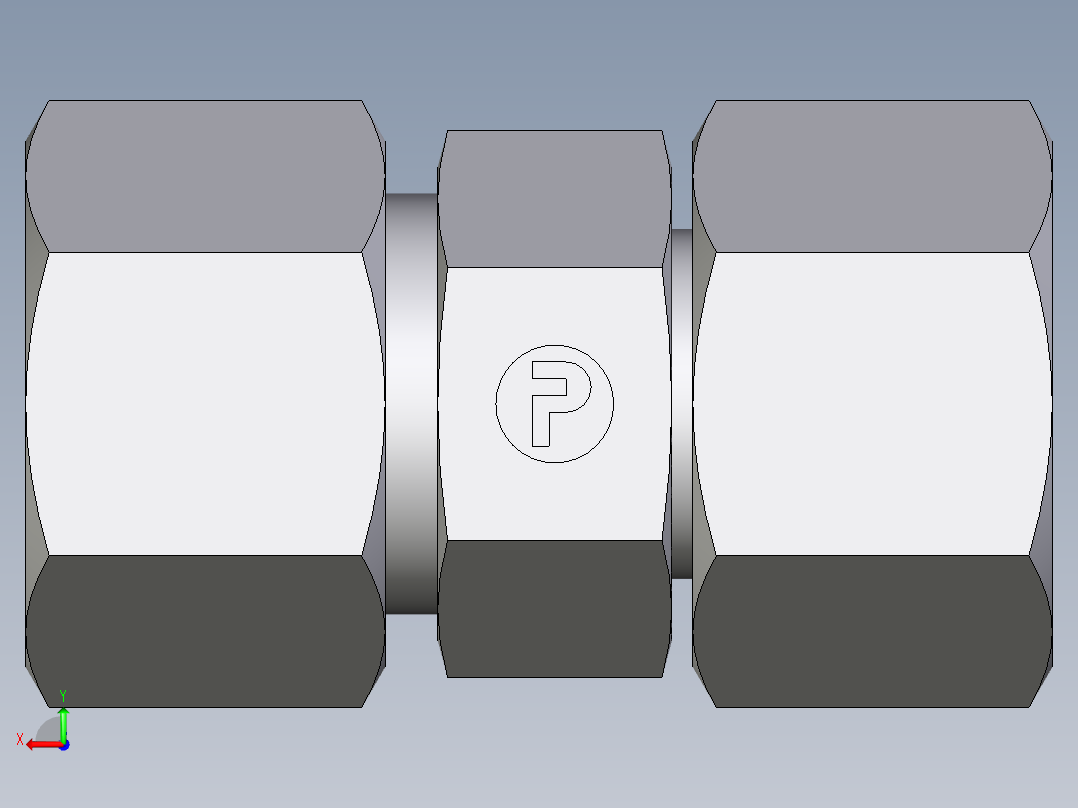 卡套式工业通用硬管接头EO_Distance_piece_adapter_DA16S71后视图