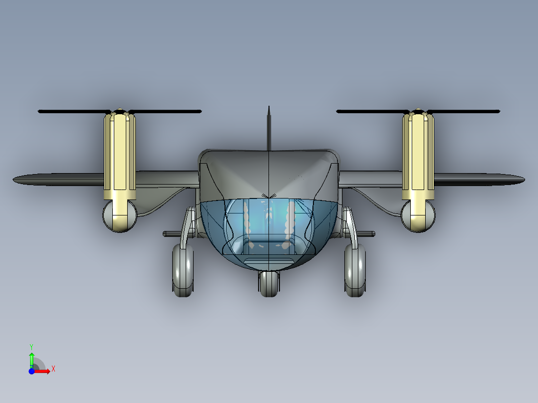托米的鱼鹰前视图