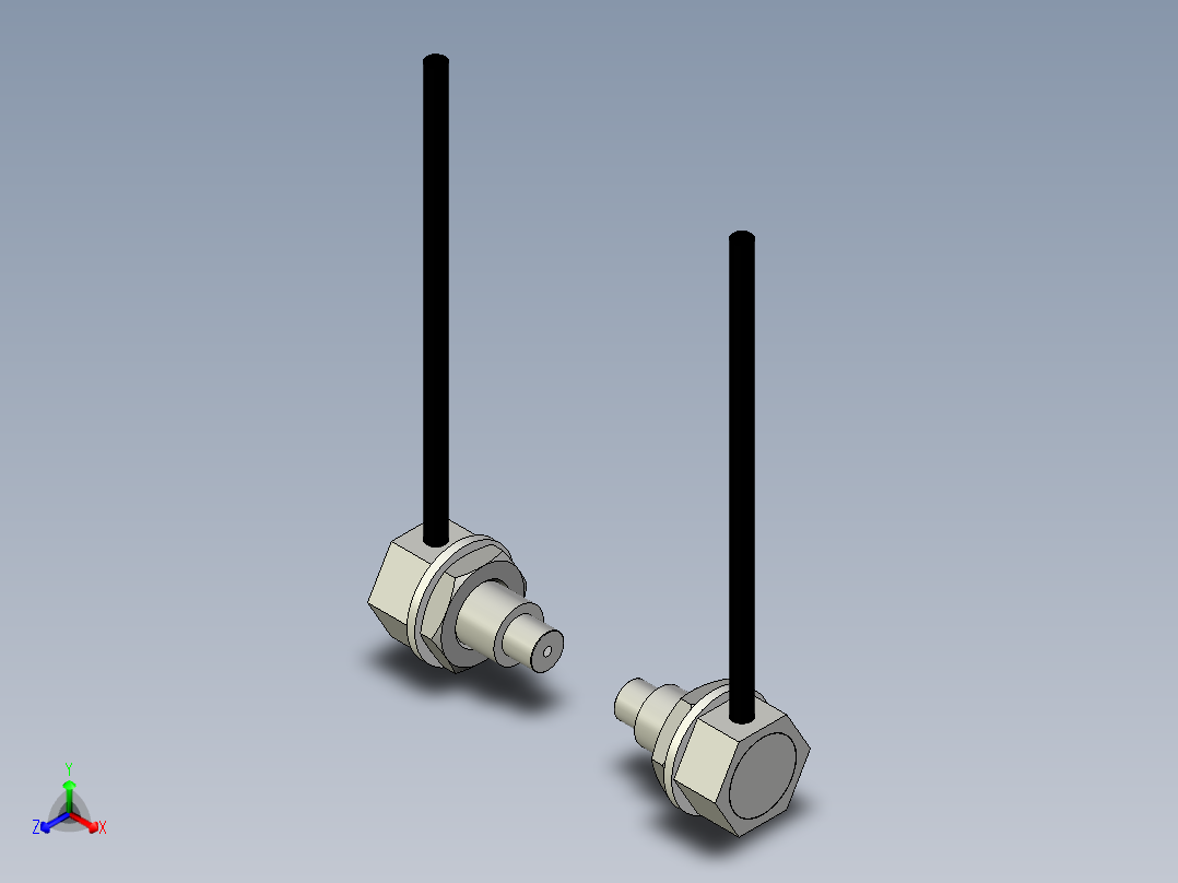 直角光纤_对射型FT-Y33主视图