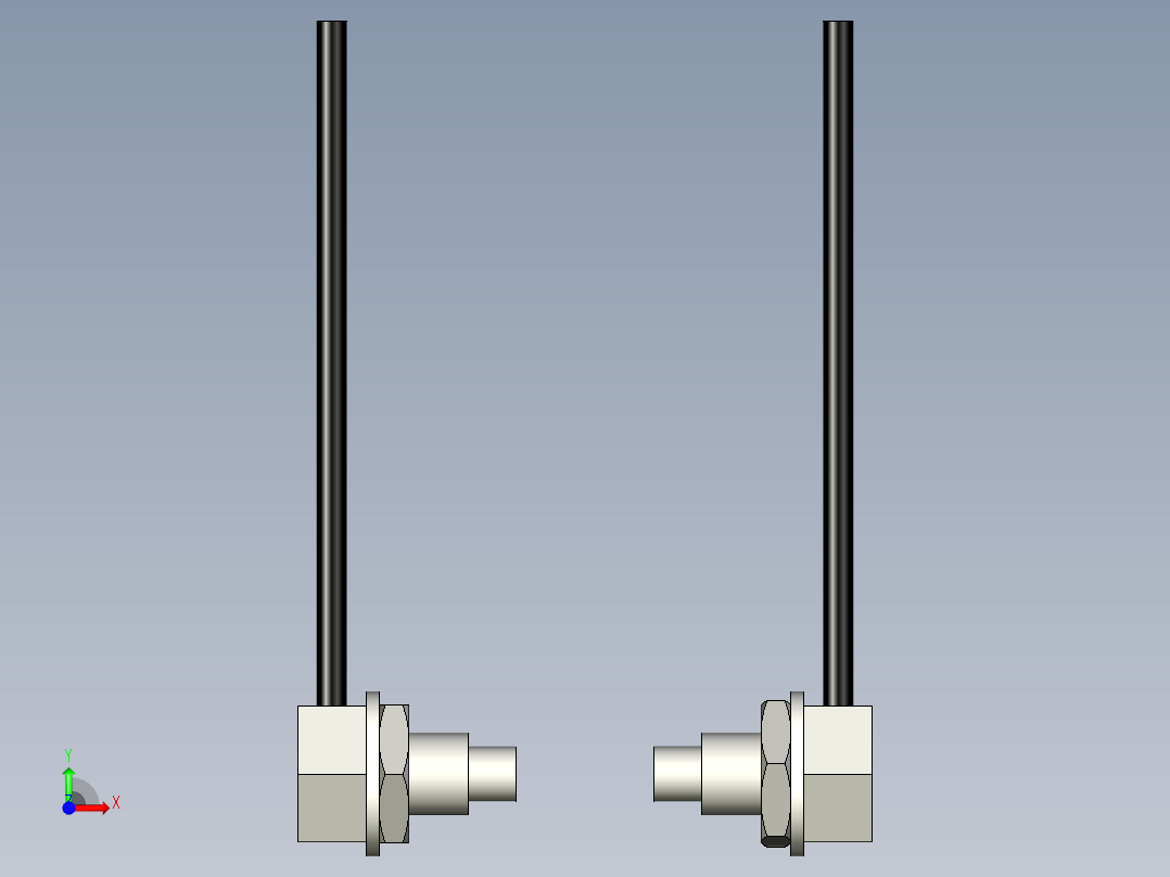 直角光纤_对射型FT-Y33前视图