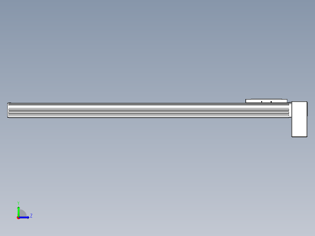 同步带全封闭直线模组TPA-HCB-120D-90-L950-LP-Y-P40-N3左视图
