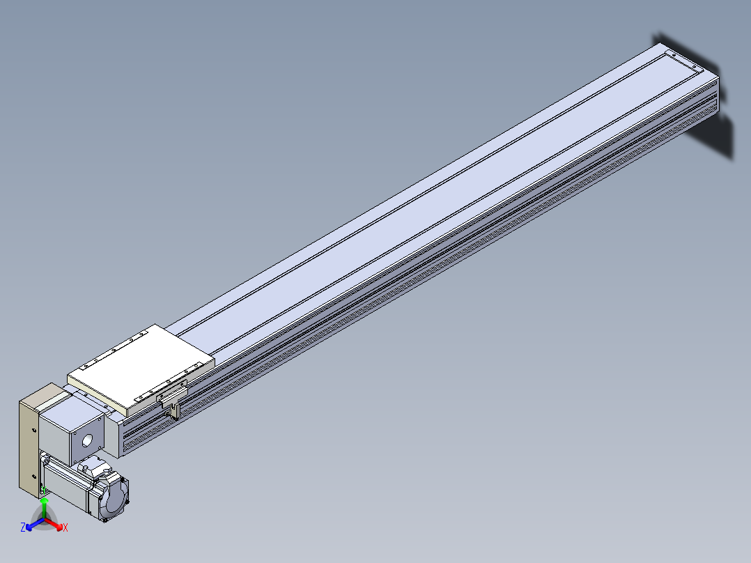 同步带全封闭直线模组TPA-HCB-120D-90-L950-LP-Y-P40-N3正等轴测图