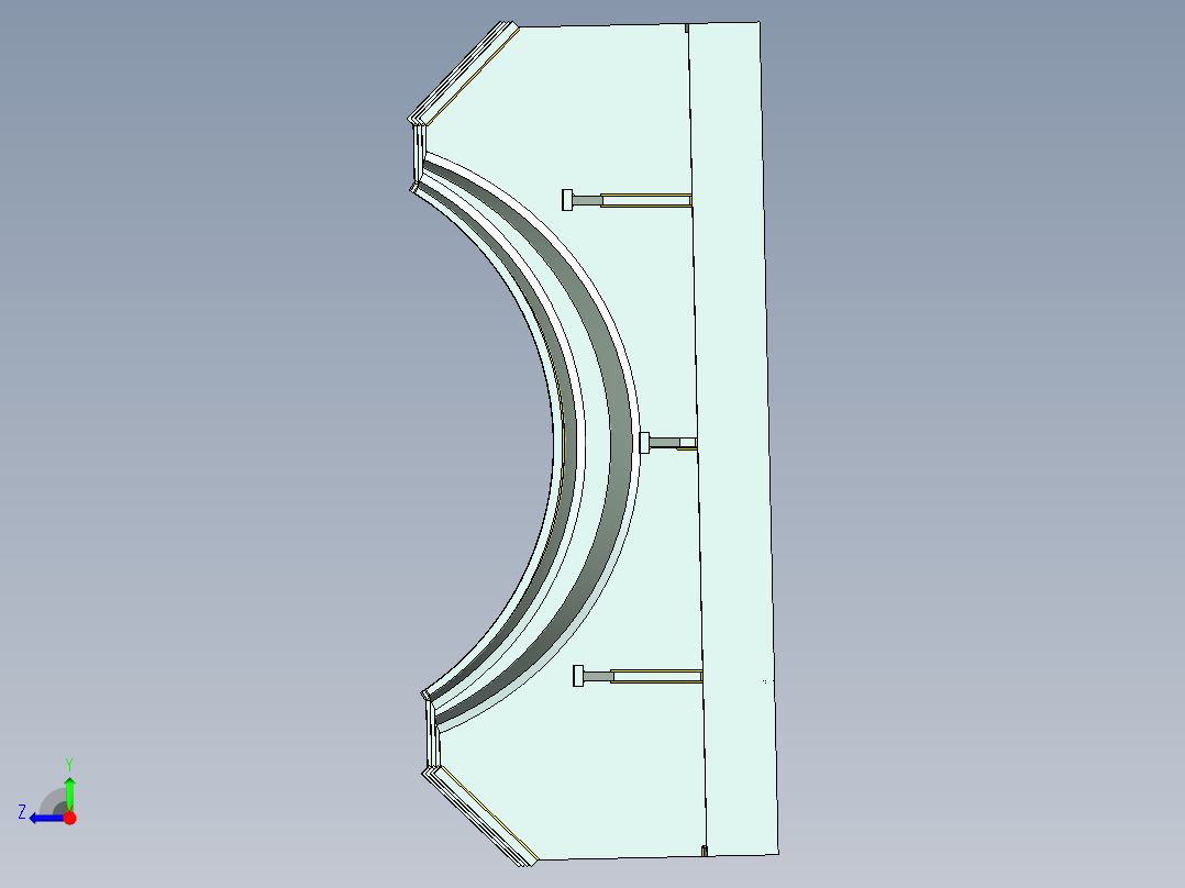 船舶喷水推进系统模型3D图纸 NX9设计 附IGS STP X_T等格式右视图