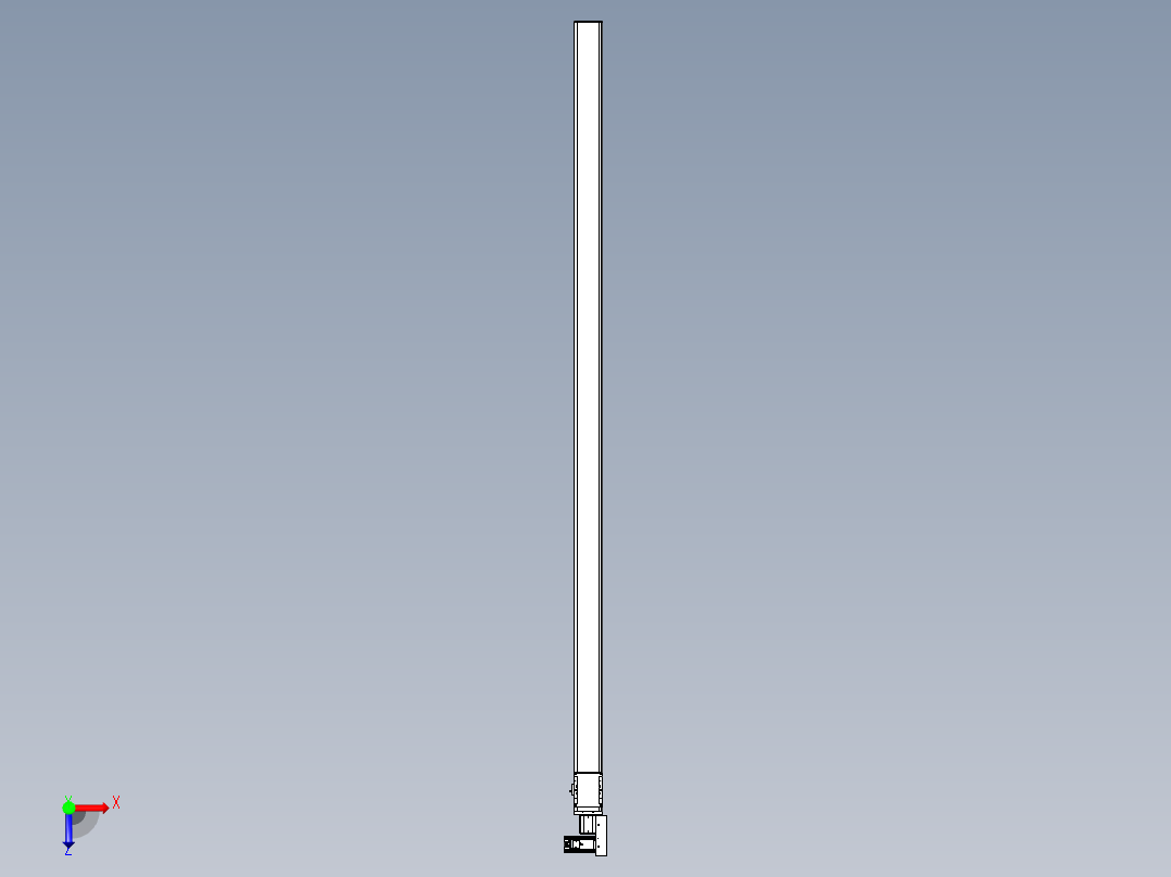 同步带全封闭直线模组TPA-HCB-105D-90-L2700-MR-Y-P20-N3俯视图