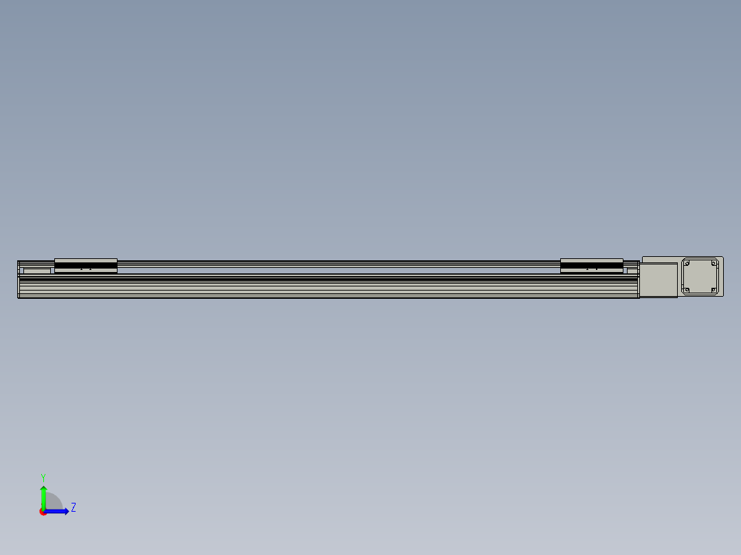 直线模组LHB17-L40-S1200-BR设计图纸左视图