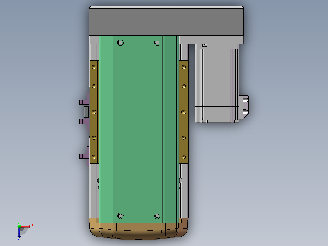 MTH丝杆半封闭模组MTH14-BR-60俯视图