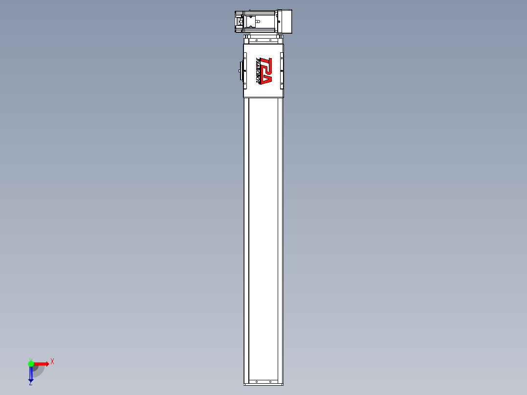 同步带全封闭直线模组TPA-HCB-110D-90-L750-LU-Y-P40-N3俯视图