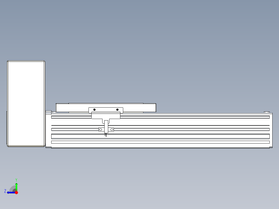 同步带全封闭直线模组TPA-HCB-120D-90-L150-RU-C-P40-N3右视图