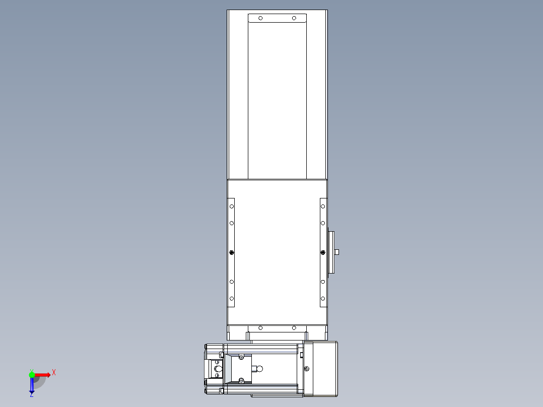 同步带全封闭直线模组TPA-HCB-120D-90-L150-RU-C-P40-N3俯视图