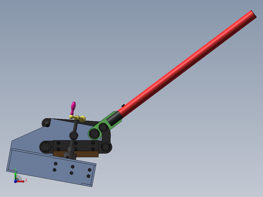 手动剪板机前视图