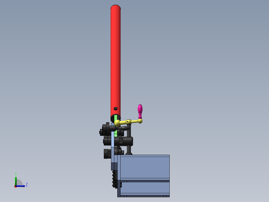 手动剪板机左视图