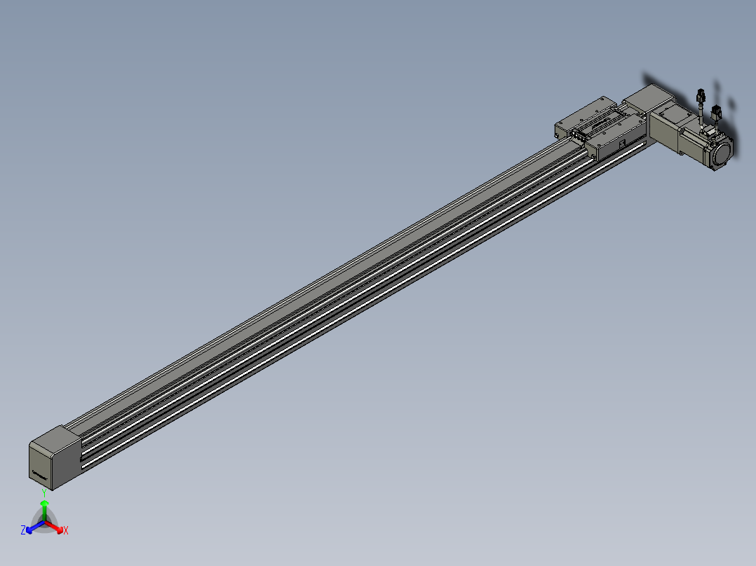 威洛博直线电机模组EB6-L140-S1300-R-P40-MS3正等轴测图