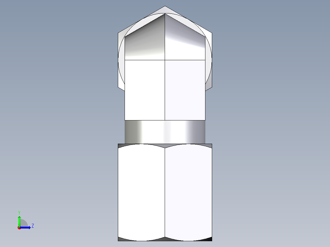 卡套式工业通用硬管接头EO_Union_elbow_W06ZL71左视图