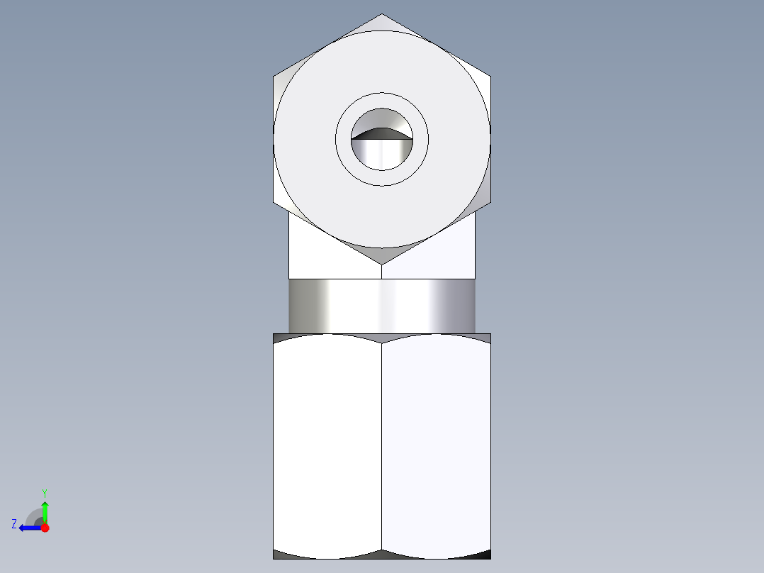卡套式工业通用硬管接头EO_Union_elbow_W06ZL71右视图
