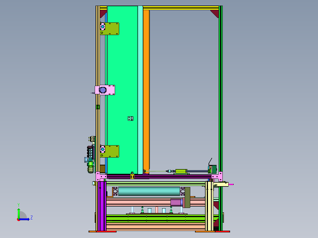 泡沫制品生产用料仓左视图