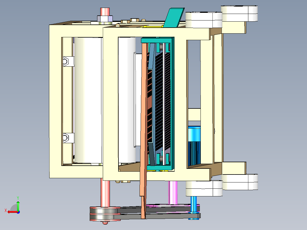 谷粒筛选机后视图