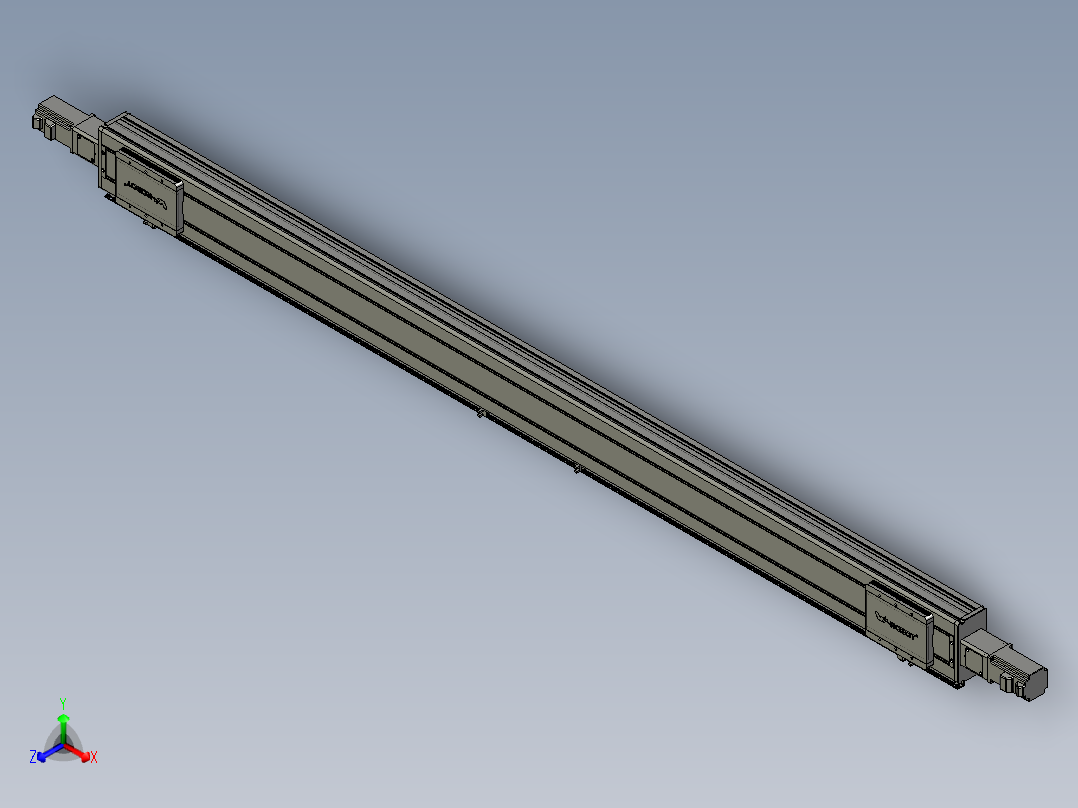 威洛博双电机滑台-VC14D2-S850-BC-P40-C6正等轴测图