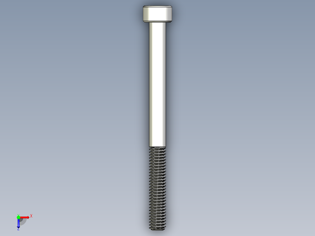 M4 x 0.7mm Thread 50mm LONG SOCKET HEAD CAP SCREW.IGS俯视图