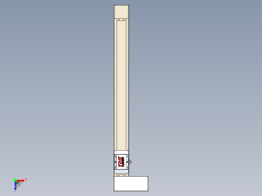 同步带全封闭直线模组TPA-HCB-65S-90-L550-MR-C-P10-N3俯视图