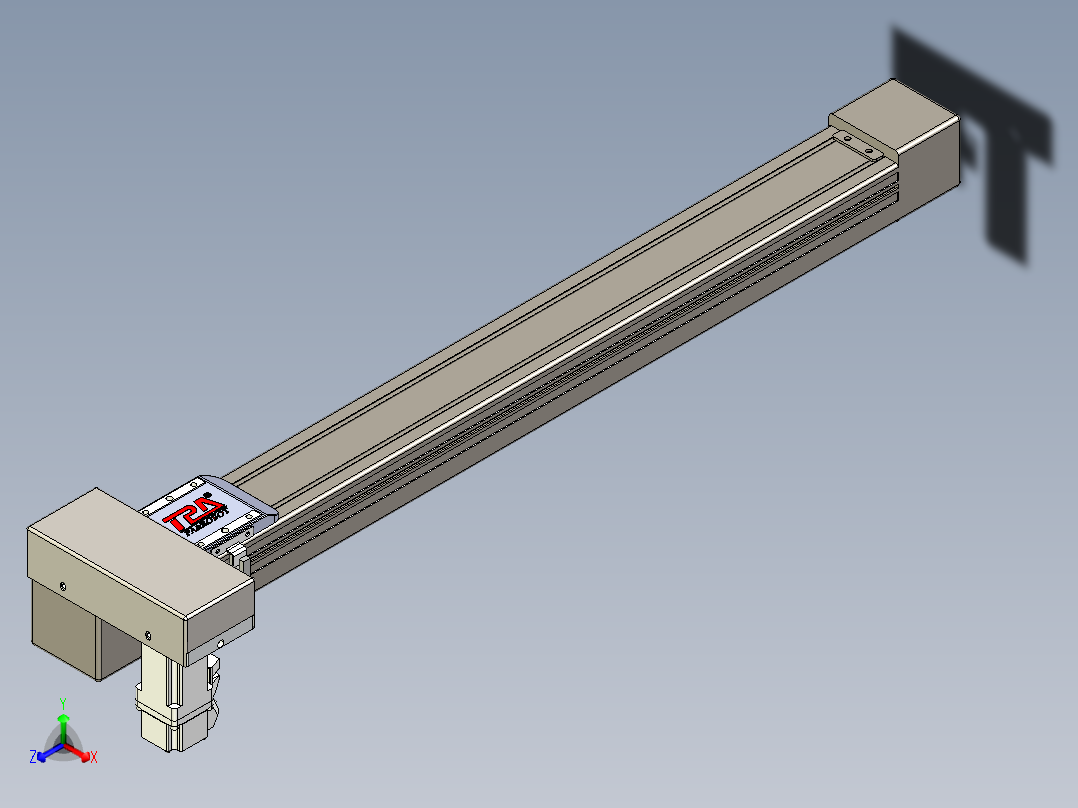 同步带全封闭直线模组TPA-HCB-65S-90-L550-MR-C-P10-N3正等轴测图