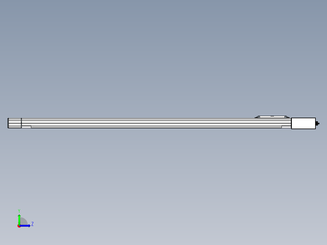 Toyo东佑达直线模组-M65-S-1500-L-M40-C4左视图