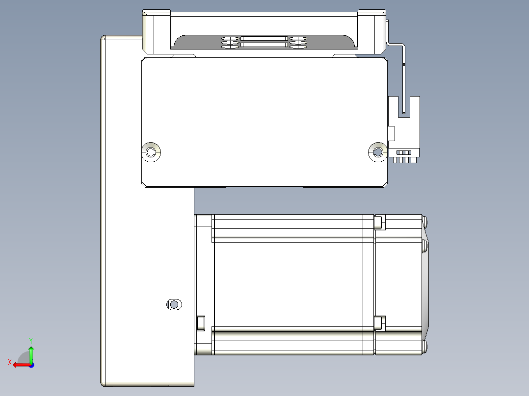 同步带全封闭直线模组TPA-HCB-105D-90-L1900-RP-Y-P20-N3后视图