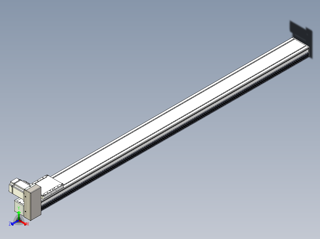 同步带全封闭直线模组TPA-HCB-105D-90-L1450-RU-Y-P20-N3主视图